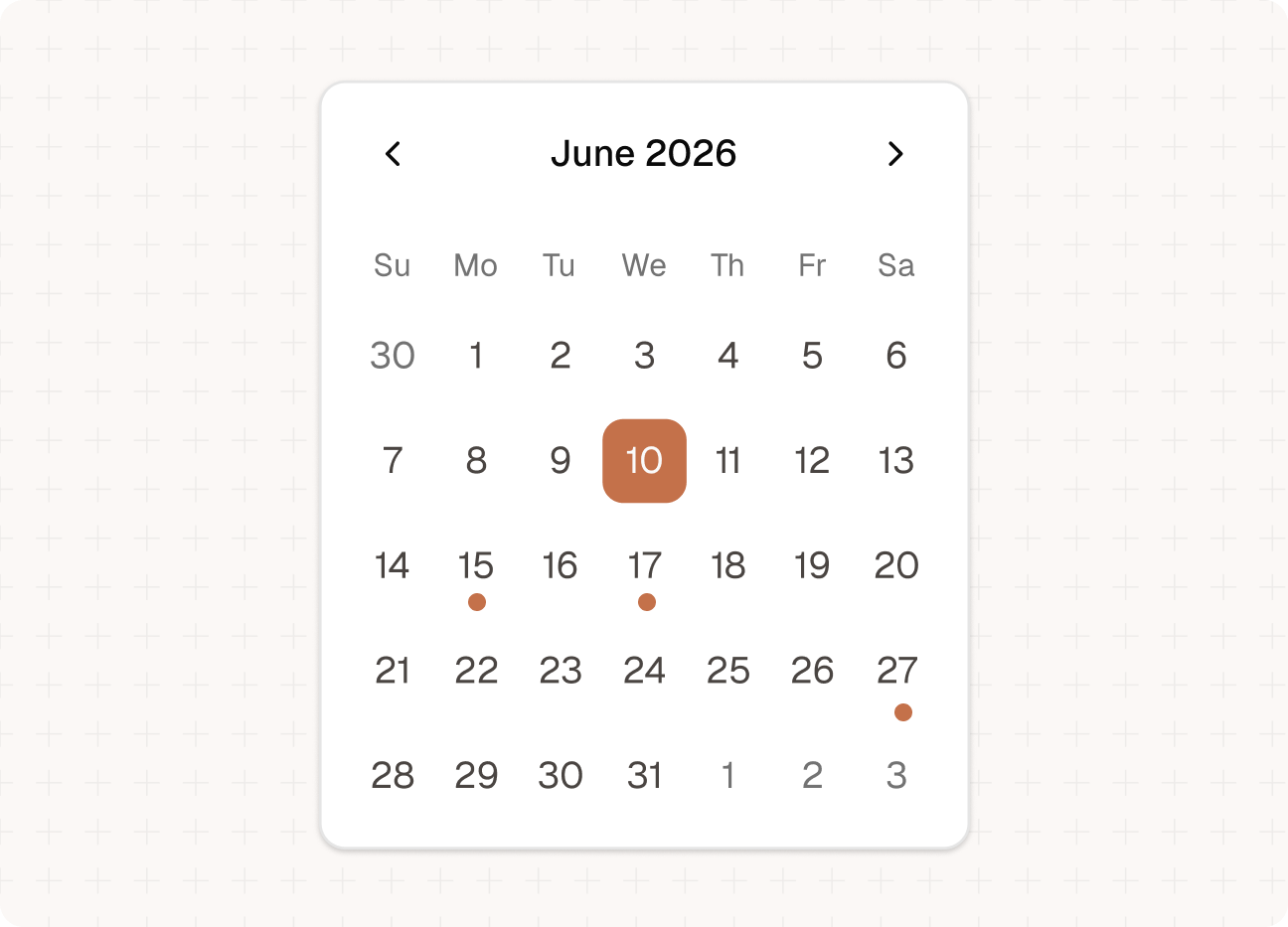 Community calendar