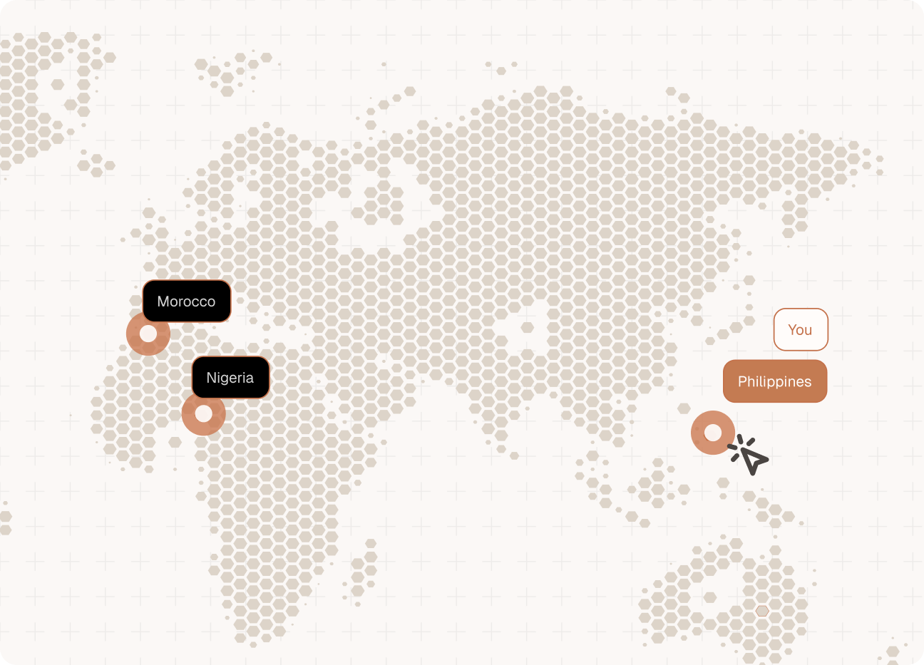 Global presence map